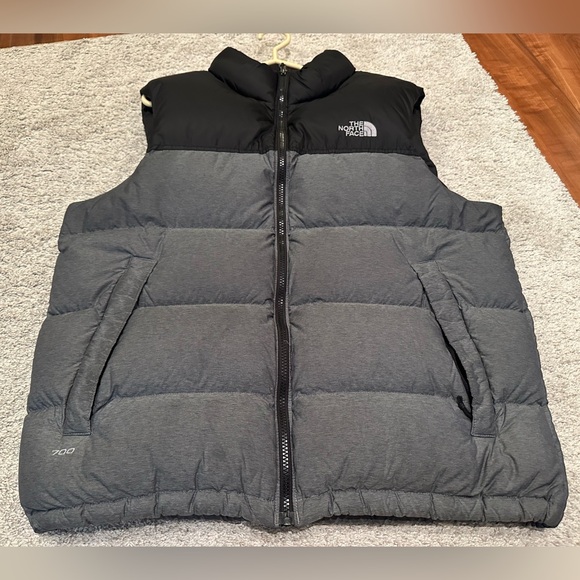 The North Face Dark Grey Nuptse 700 Vest Men’s Size Large - Picture 3 of 7